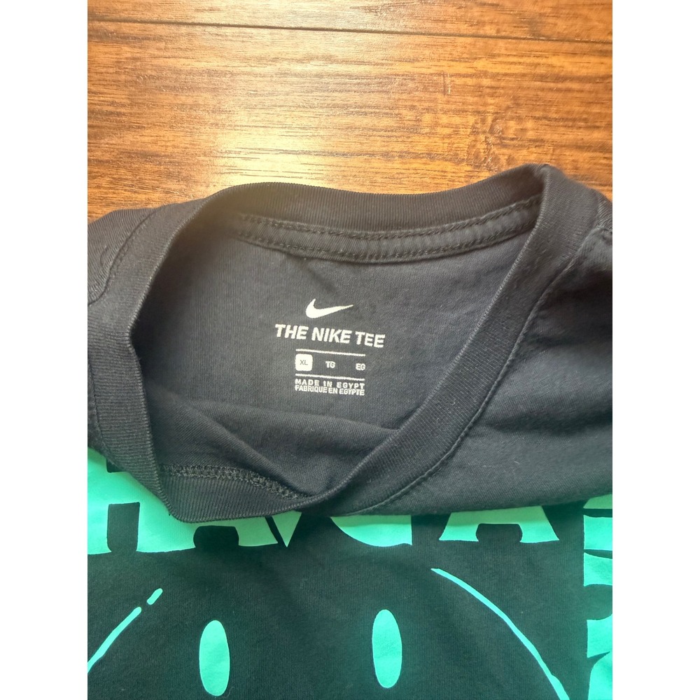 Nike Have A Nike Day Smiley Face Graphic T-Shirt Black Teal Mens XL - Picture 3 of 6
